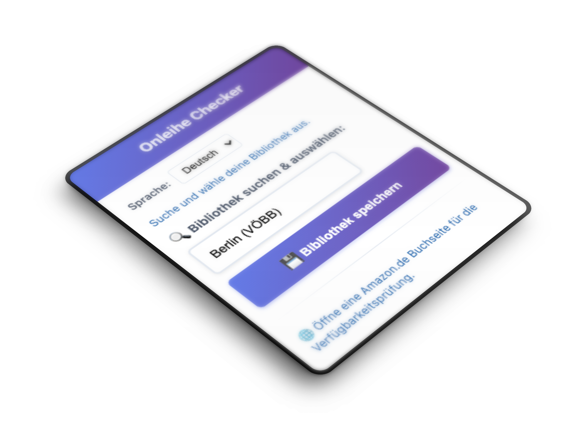 OnleiheChecker - PopUp Window