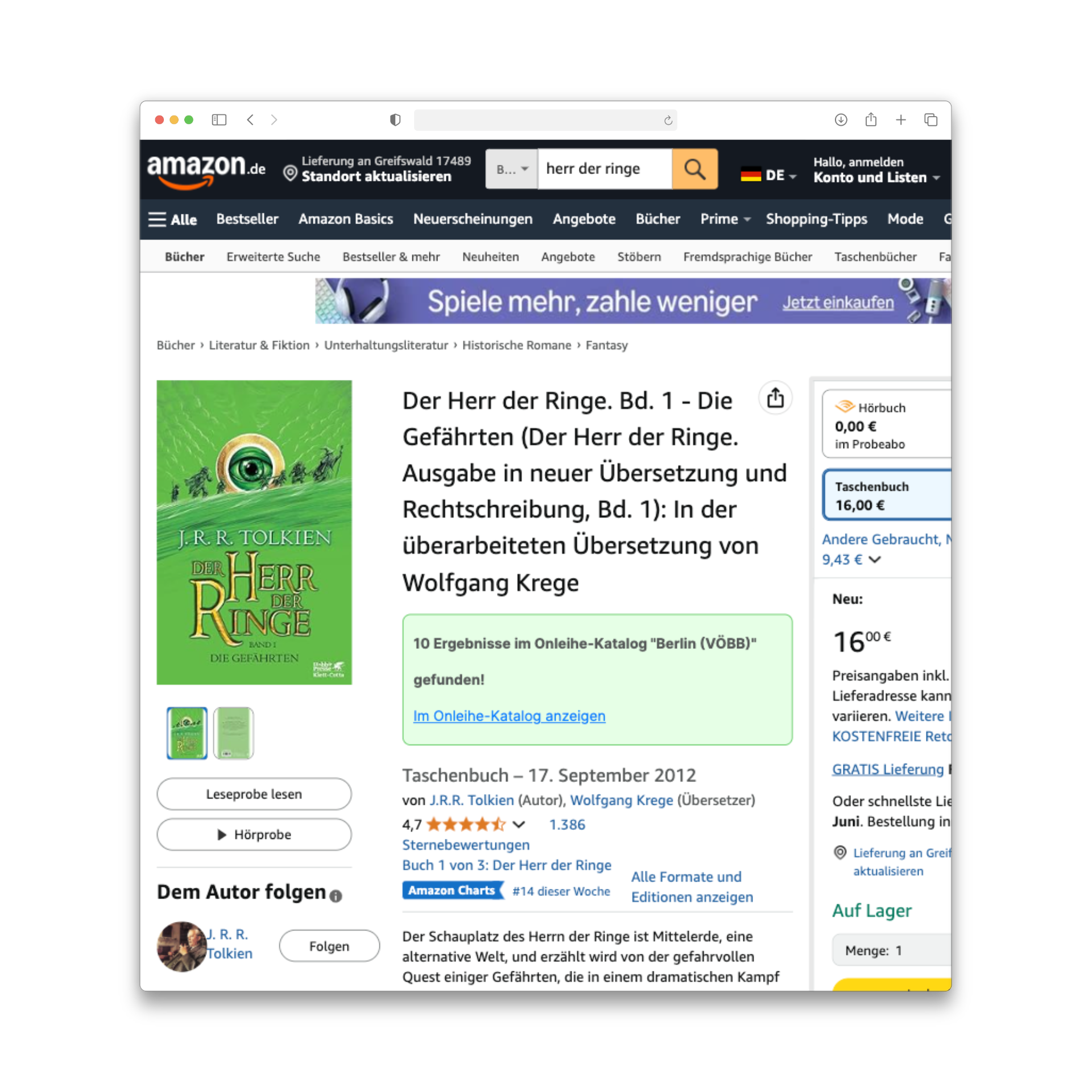 Amazon Page Screenshot